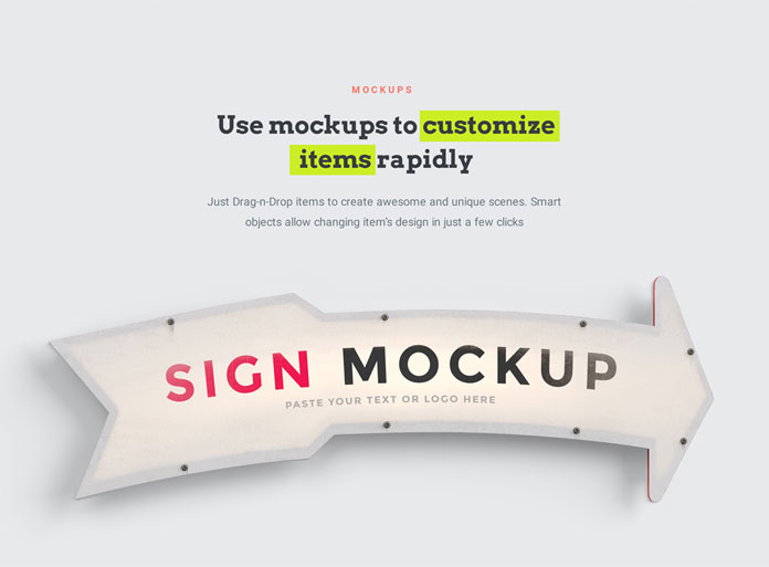 Use mockups to customize items rapidly.