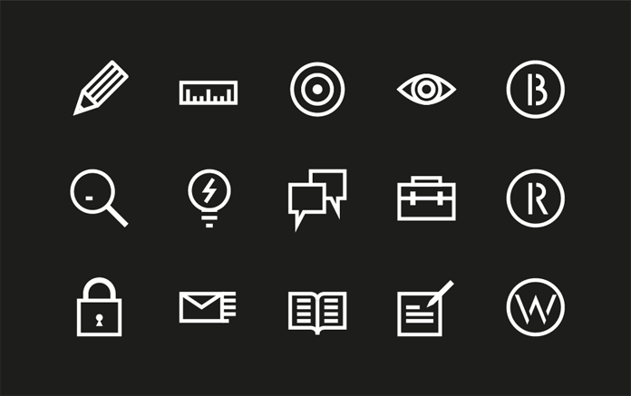 The set of icons will be used for diverse presentations.