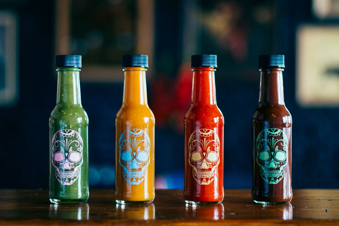 A range of hot and spicy sauces from MEXICO Food & Liquor.