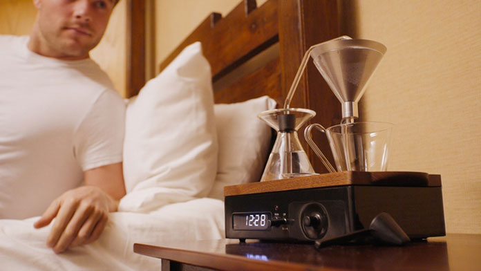 Barisieur coffee-brewing alarm clock.