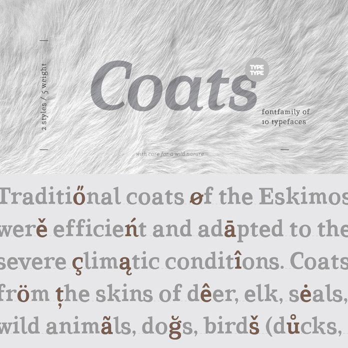 The TT Coats font family from foundry TypeType.