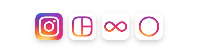Also the icons for Instagram's other creative apps including Layout, Boomerang, and Hyperlapse have been updated.