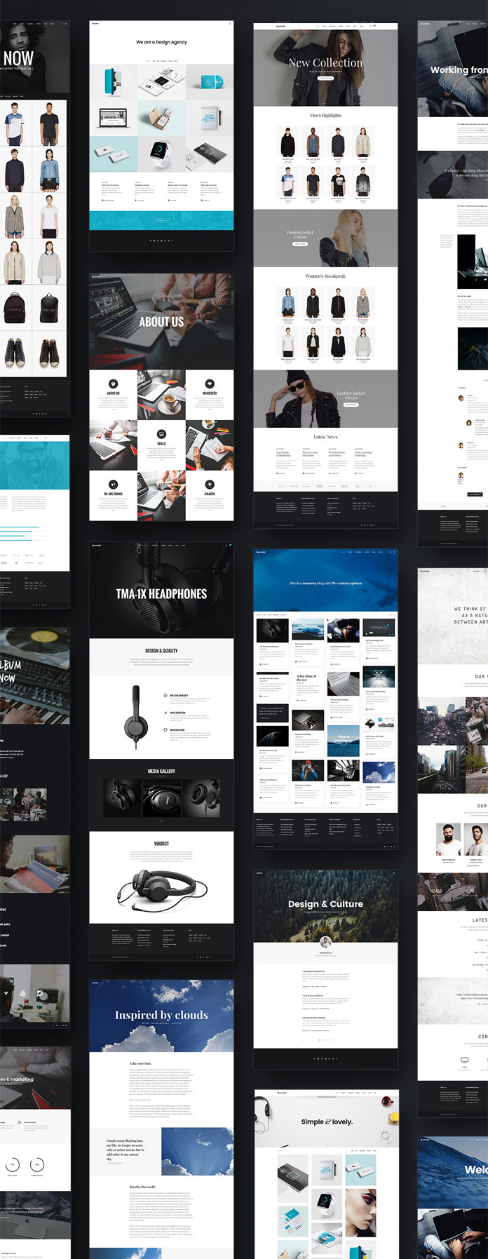 One WordPress theme that lets you create countless layouts.