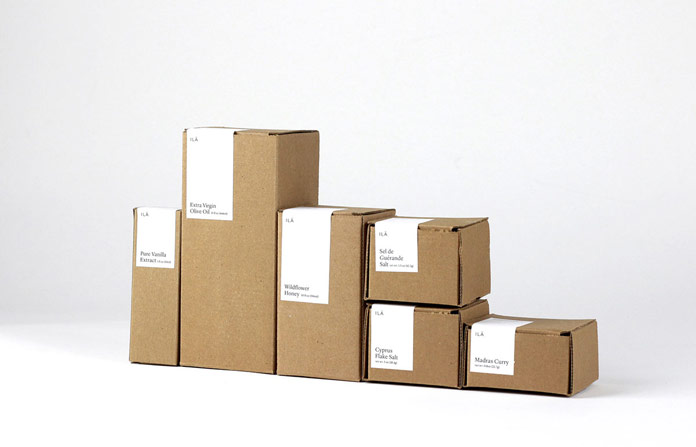 Cardboard shipping packages.