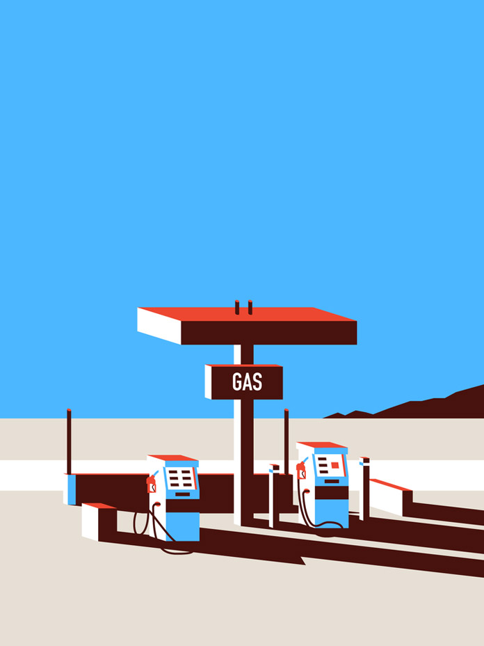 Pit Stop – Desert inspired illustration.