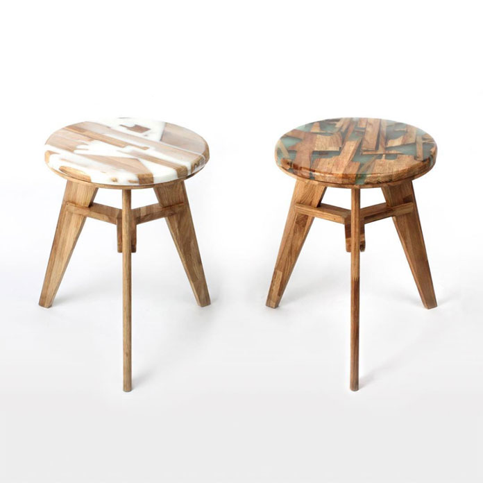 Eco-friendly furniture design: Zero per stool by Hattern.