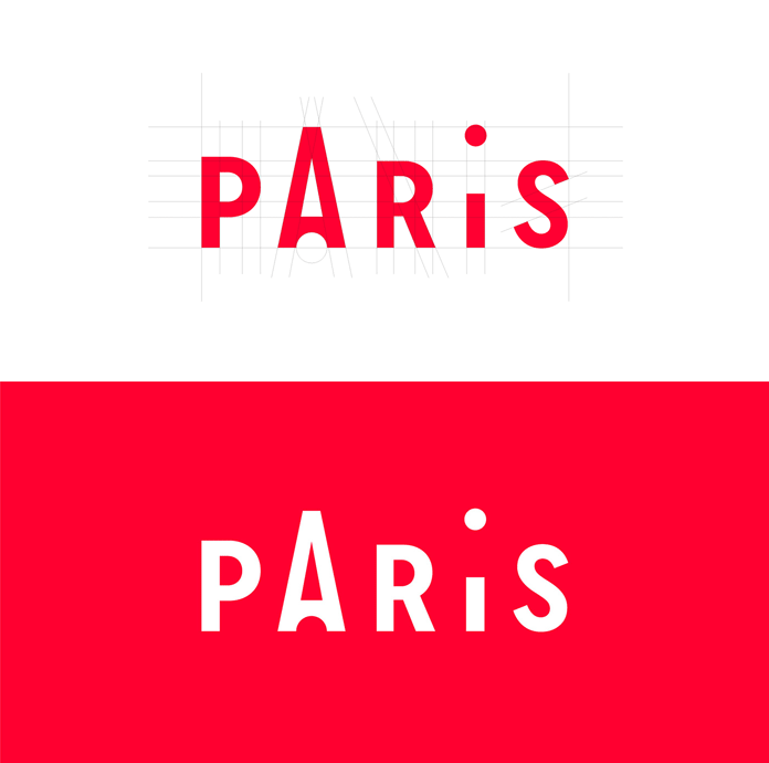 Paris logotype for the tourist information center.