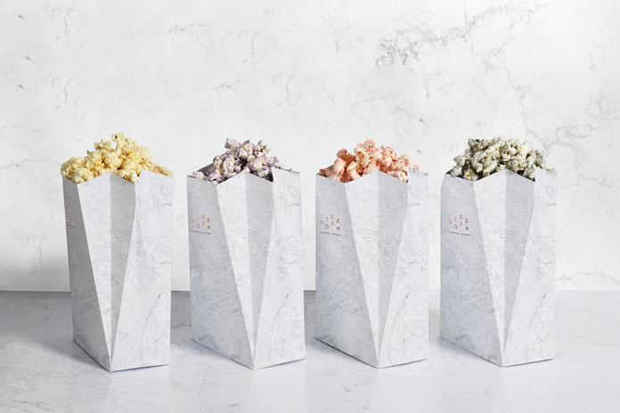 Popcorn ready to eat. Packaging design by TATABI Studio.