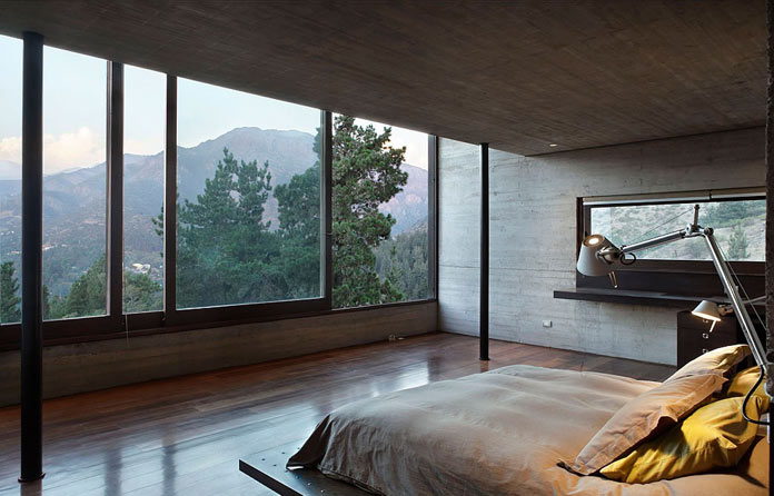 Bedroom with great views.