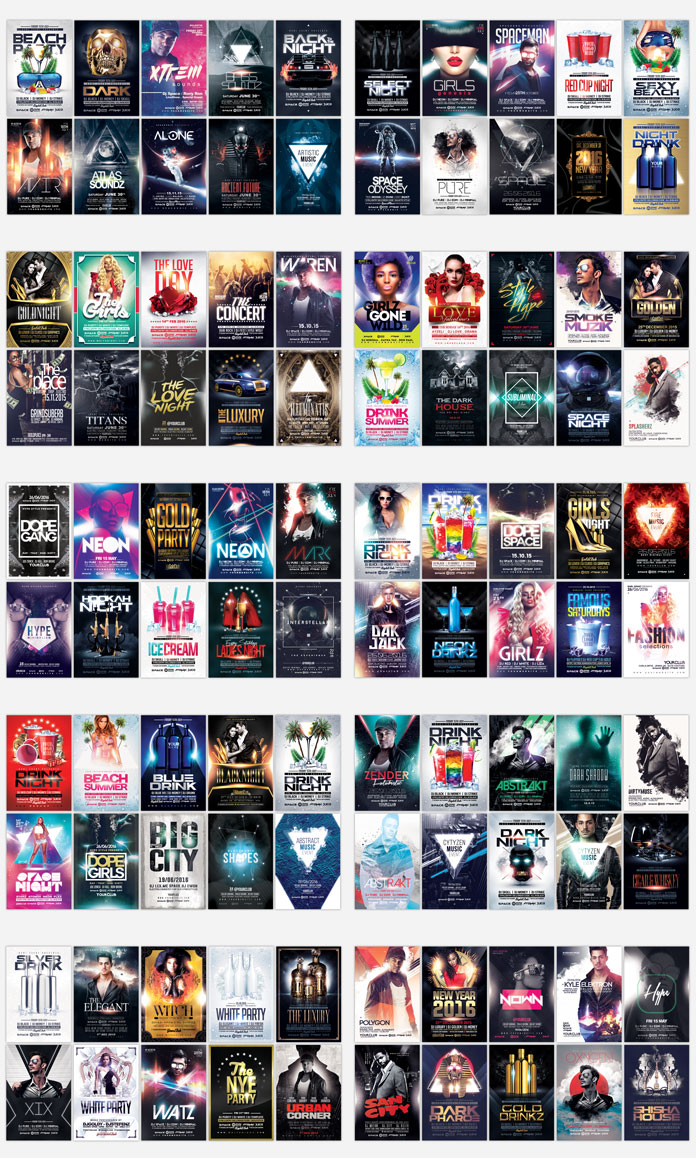 Download 100 flyers in one bundle.