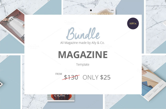 Download 6 magazine templates for only $25.