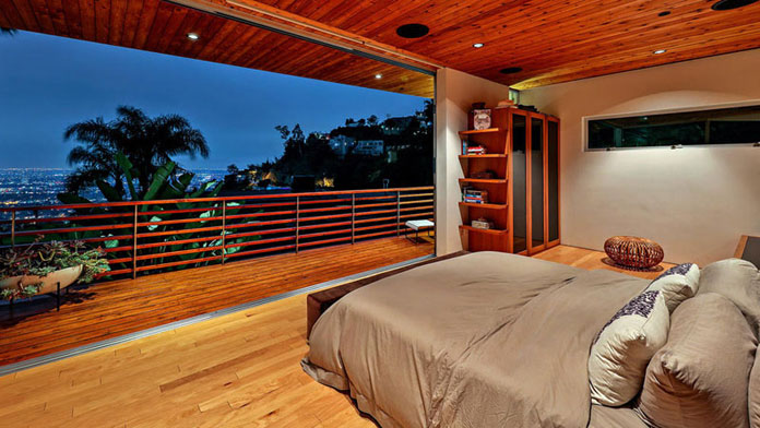 Bedroom with balcony.