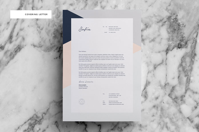 Covering letter from the Sofia Pitch Pack template.