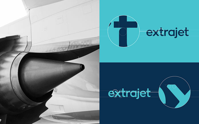Extrajet – Airline branding by Alphabet.