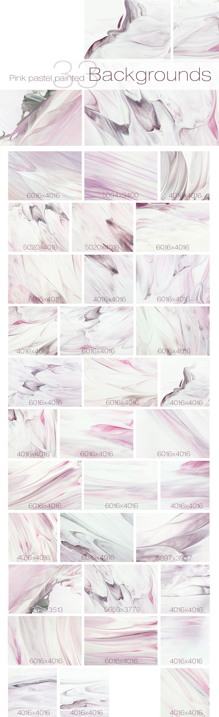 33 pastel painted backgrounds.