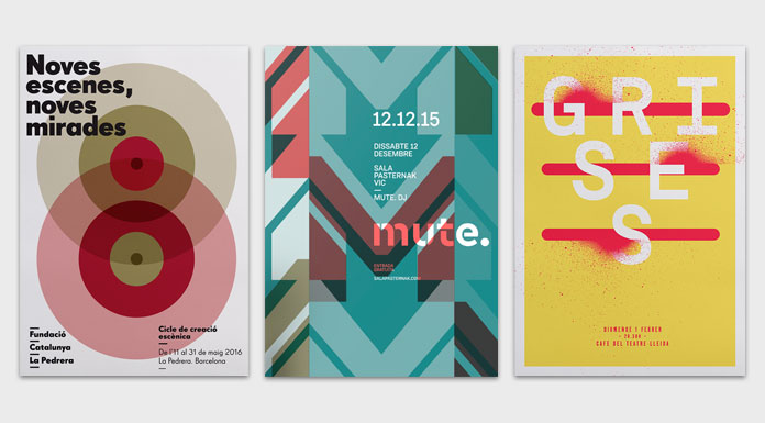 Graphic poster design inspiration by Quim Marin.
