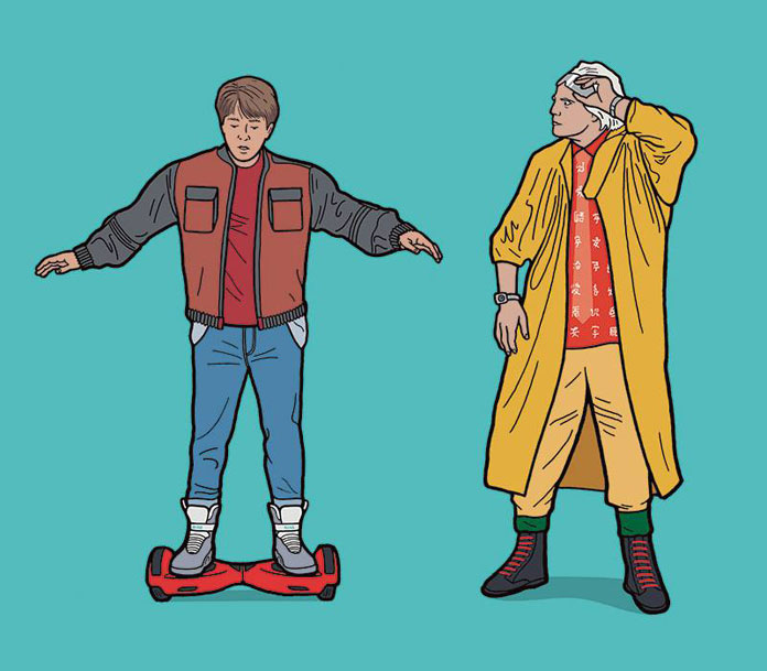 Marty McFly and Doc Brown.