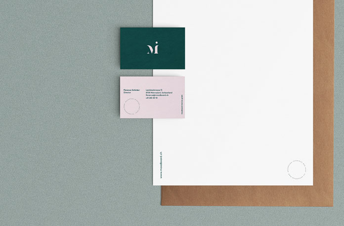 Close up letterheads and business cards.