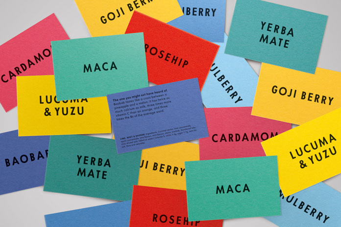 Colorful business cards.
