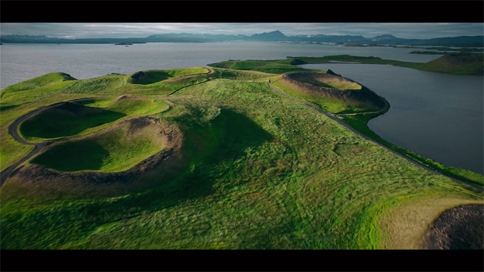Bird's eye view of Iceland's unique nature.
