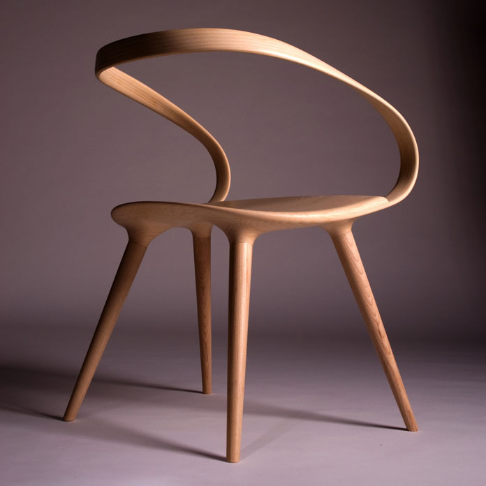 Highly aesthetic and unique furniture design made from ash.