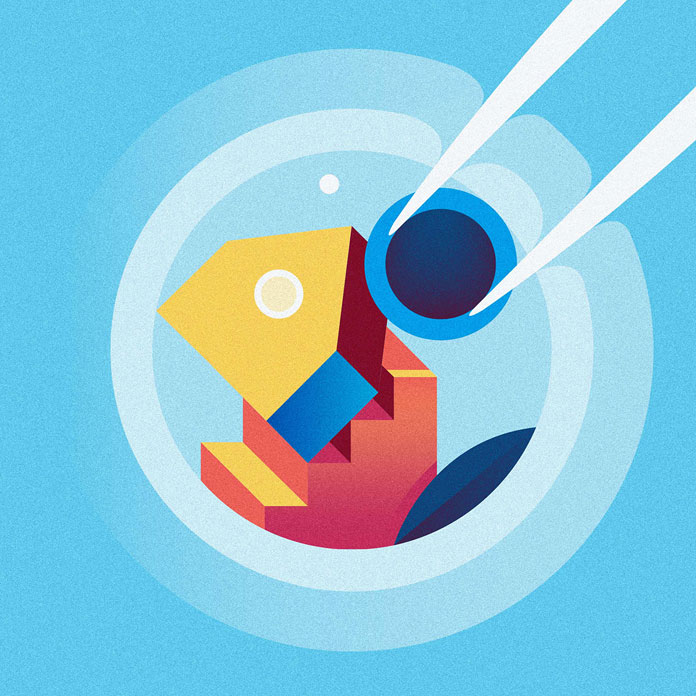 Editorial illustration by Ray Oranges for Icon.