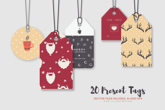 20 preset gift tags.