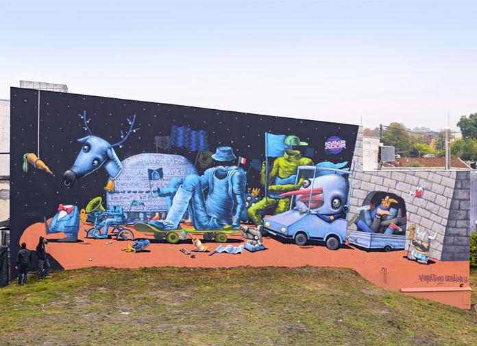 LA CAROTTE – mural for Vibrations urbaines, Bordeaux, 2015.