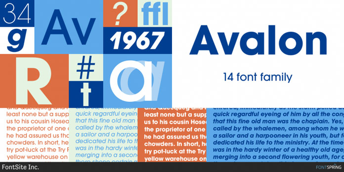 Avalon font family from FontSite Inc.