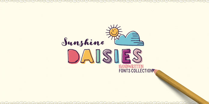 Sunshine Daisies font collection from My Creative Land.