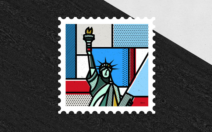 New York stamp.