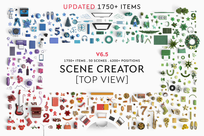Top view items.
