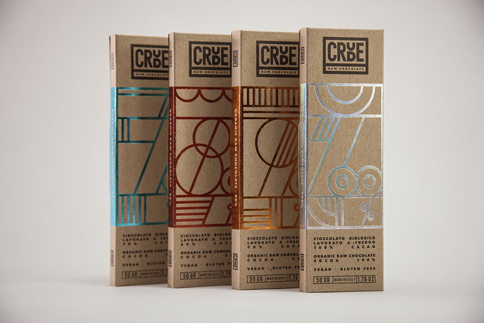 CRUDE – Raw Chocolate – brand and packaging design by Happycentro.