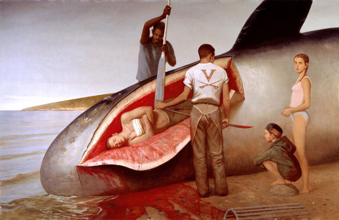 Leviathan, Bo Bartlett, oil on linen, 89 x 138, 2000