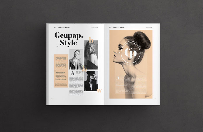 Brochure and magazine Adobe InDesign template.