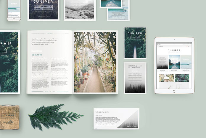 The bundle includes numerous images and templates for both print and web.