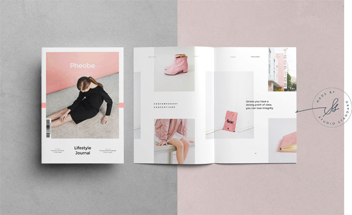 Fashion and lifestyle magazine template for Adobe InDesign.