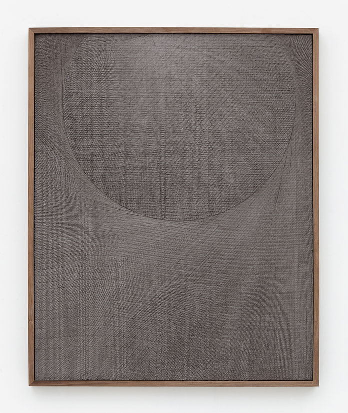 Anthony Pearson, Untitled (Etched Plaster), 2015, pigmented hydrocal in walnut frame.