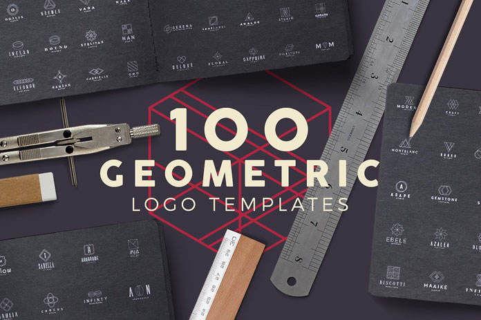 100 geometric logo templates from Zeppelin Graphics.
