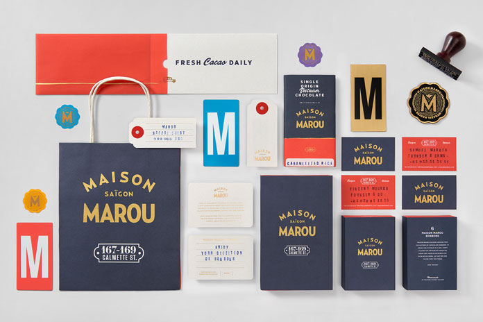 Maison Marou brand materials by Rice Creative.