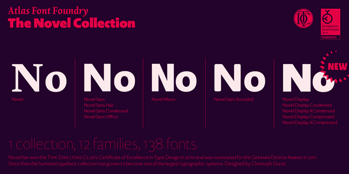 The Novel collection from Atlas Font Foundry.