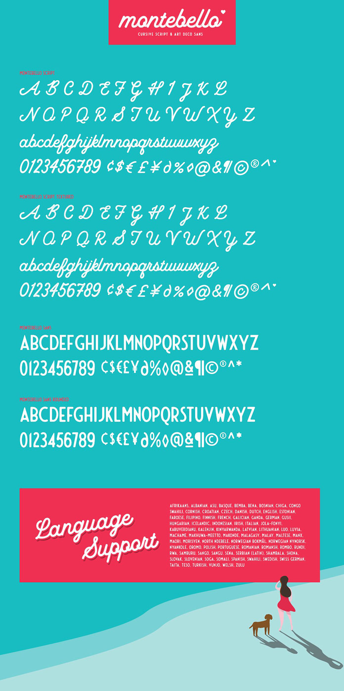 Montebello font collection - characters.