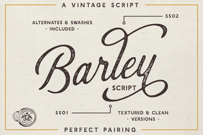 Barley Script font.
