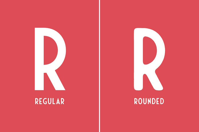 Regular vs rounded version.
