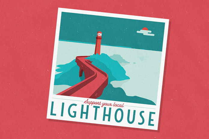 Lighthouse illustration.