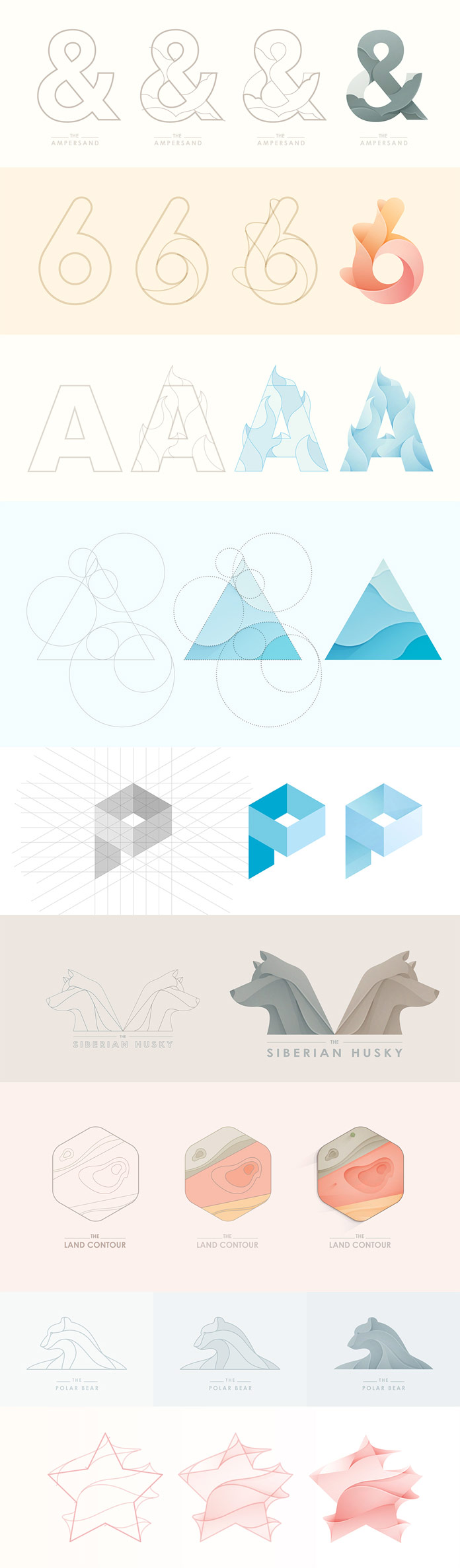 Logo designs - process case studies by Yoga Perdana.