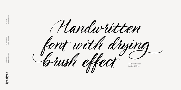 Handwritten brush font.