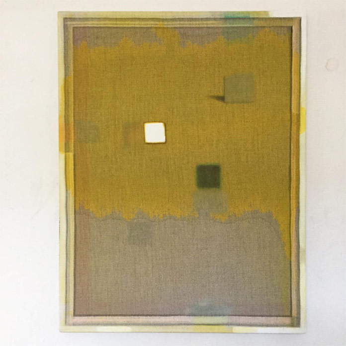Christoph Schellberg, Unprimed with Yellow and something, 2016