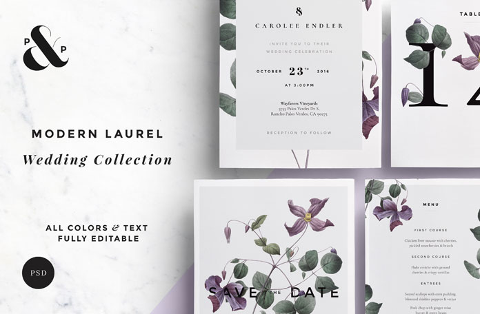 Modern Laurel Wedding Collection