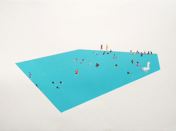 Kirsten Beets, St James, 2017, oil on paper, 615 x 810 mm